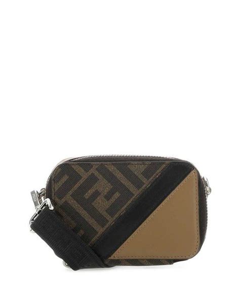 fendi monogram panelled zipped crossbody bag|Fendi crossbody strap shoulder bags.